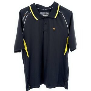 Guinness‎ Rugby Polo Shirt Mens L Black Dry Fit Performance Wicking Vented Golf